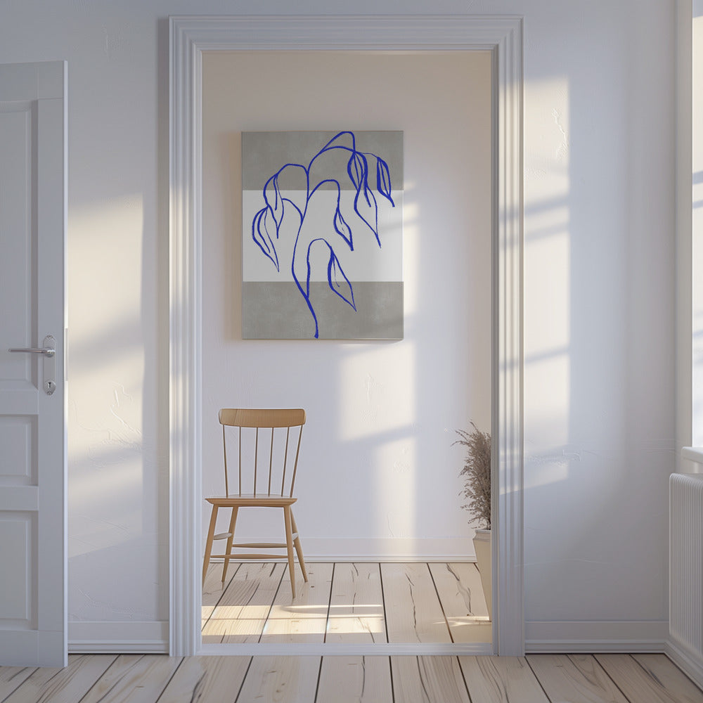 Blauwe elegantie | Canvas