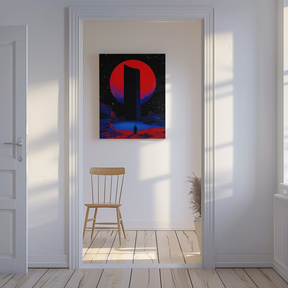 Rode Maan Aura | Canvas