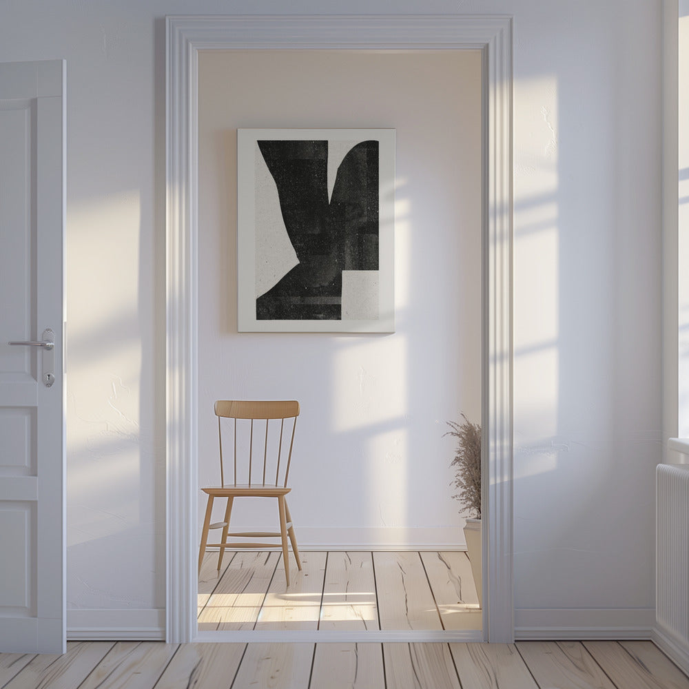 Donkere silhouetvorm | Canvas