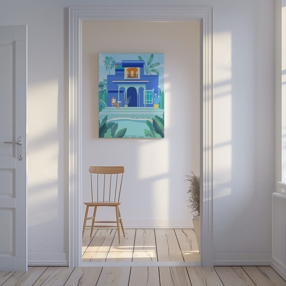 Blauwe Oase | Canvas