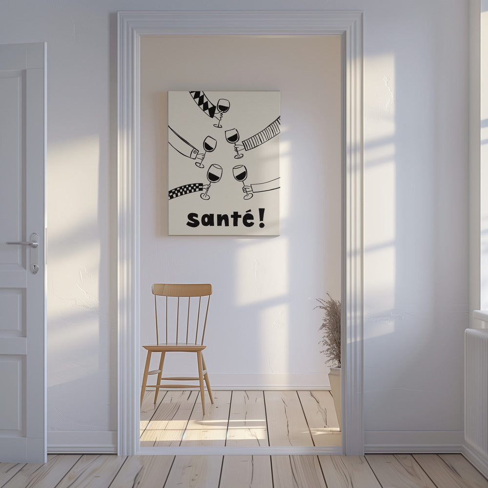 Santé Wijnfeest met vrienden | Canvas