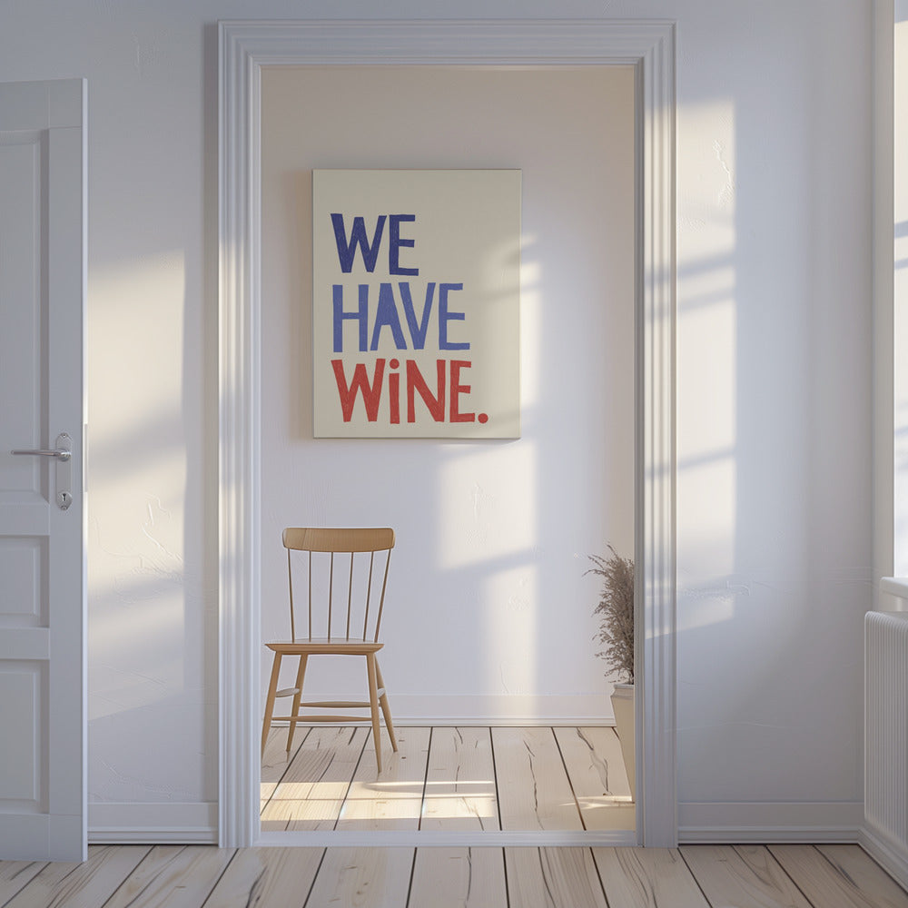 'We Have Wine' typografietekst | Canvas