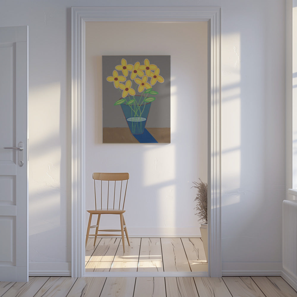 Madeliefjes in vaas | Canvas
