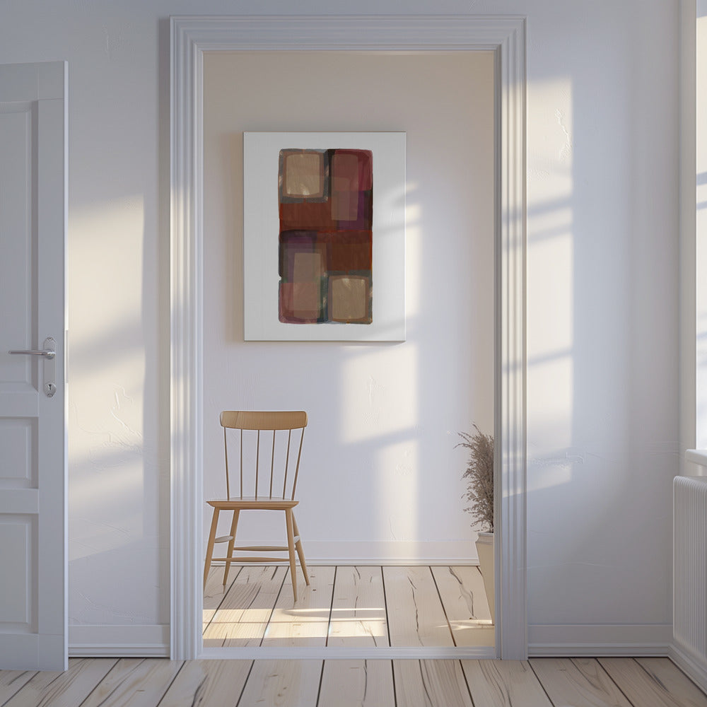 Diepe tinten vormen 2 | Canvas