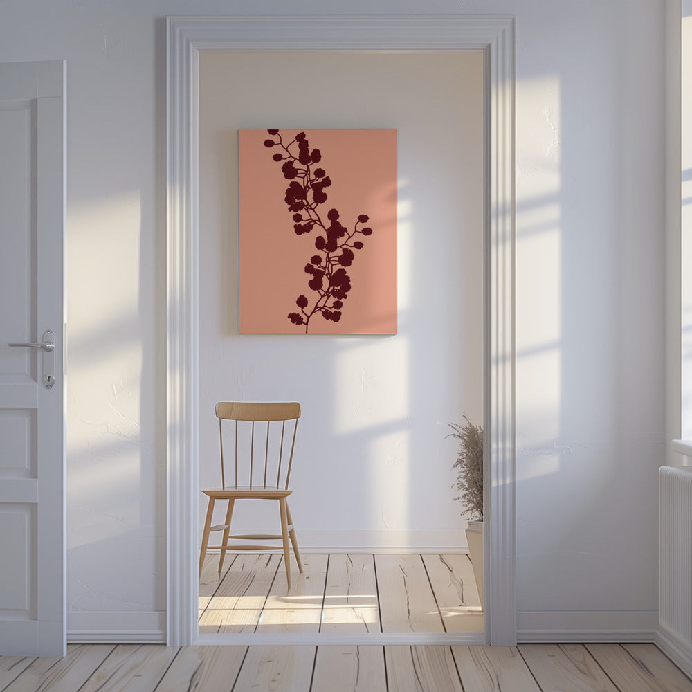 Bloemensilhouet 2 | Canvas