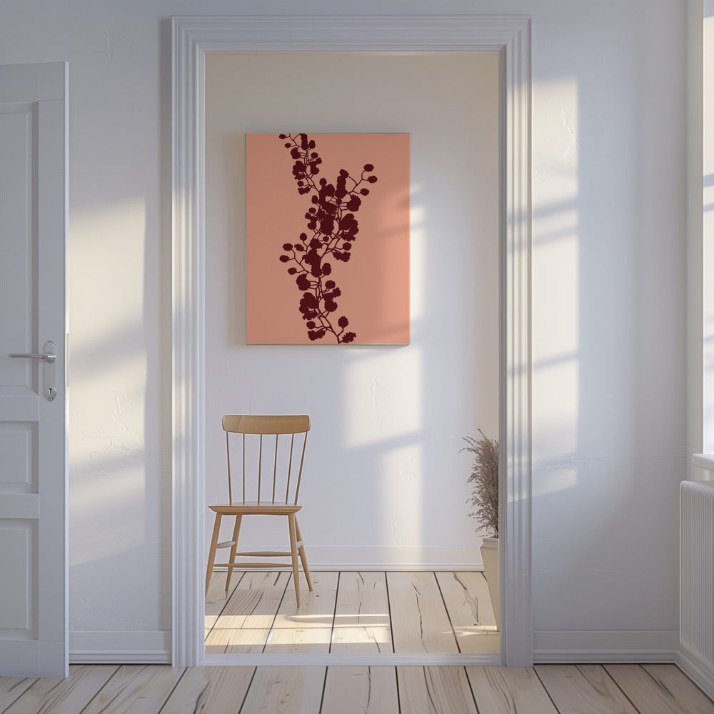 Bloemensilhouet 3 | Canvas