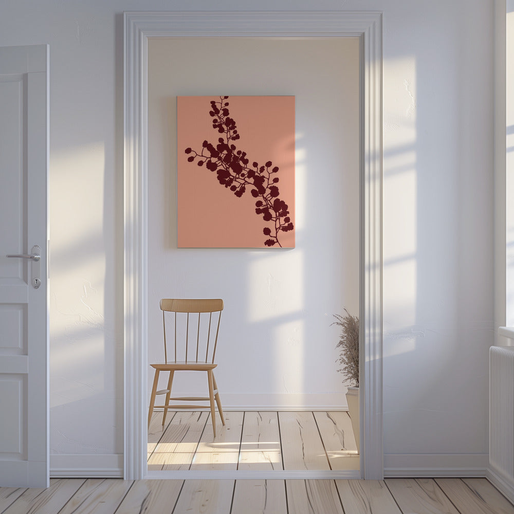 Bloemensilhouet 4 | Canvas