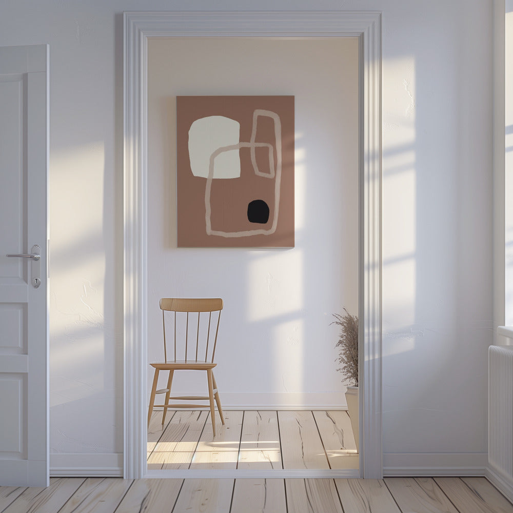Aardse geometrische vormen | Canvas