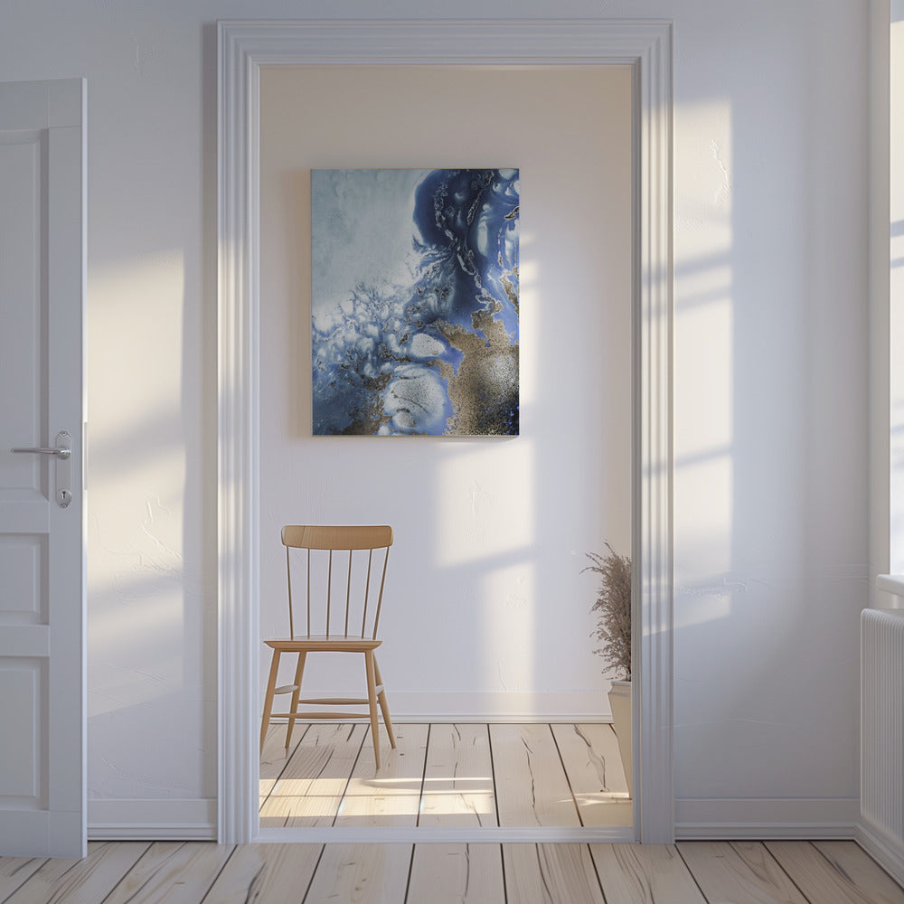 Zen Art 'Ocean Wave Waltz 2' - Aquarel golven | Canvas