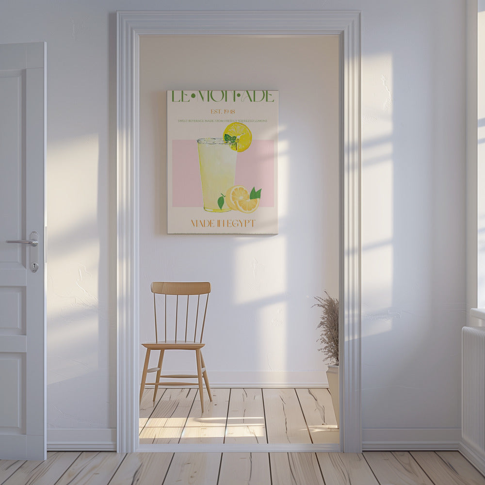 Verfrissend glas limonade | Canvas