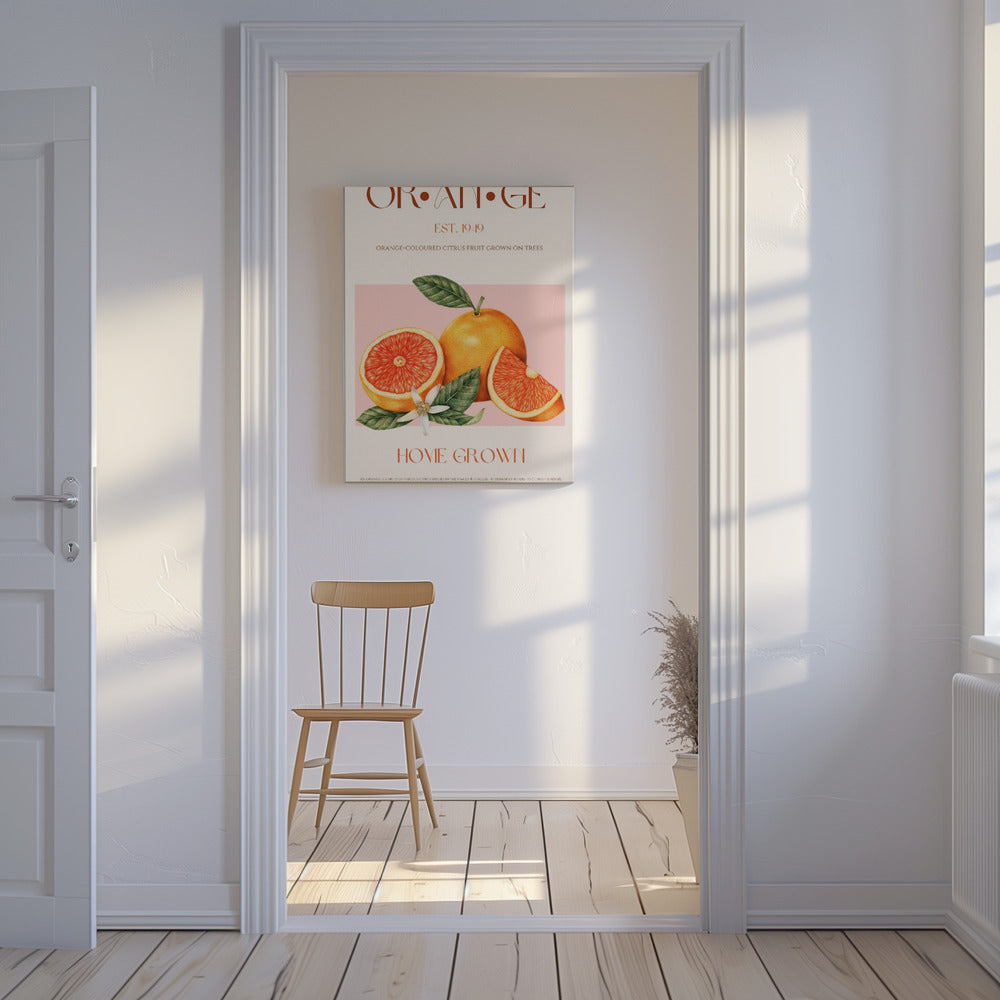 Vintage-thema met levendige sinaasappels | Canvas