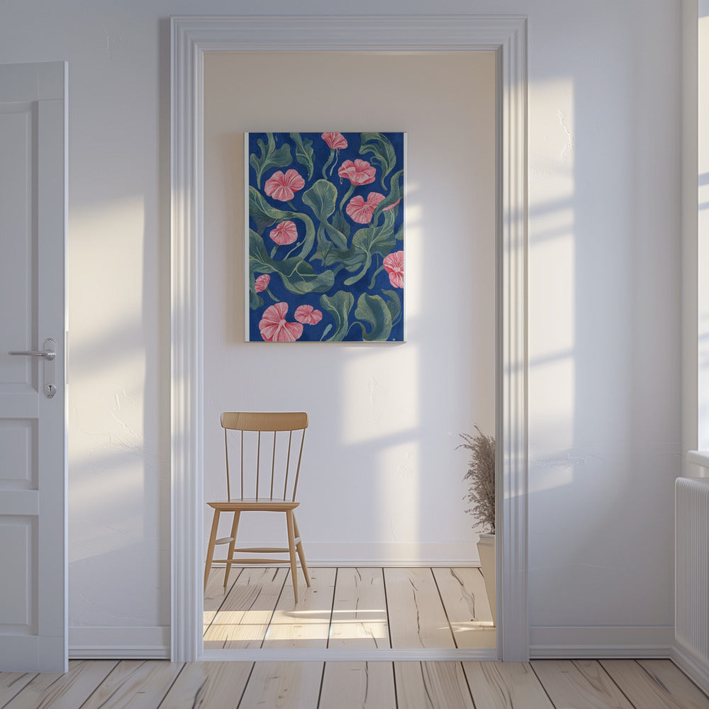 Bloemblaadjes en wervelingen | Canvas