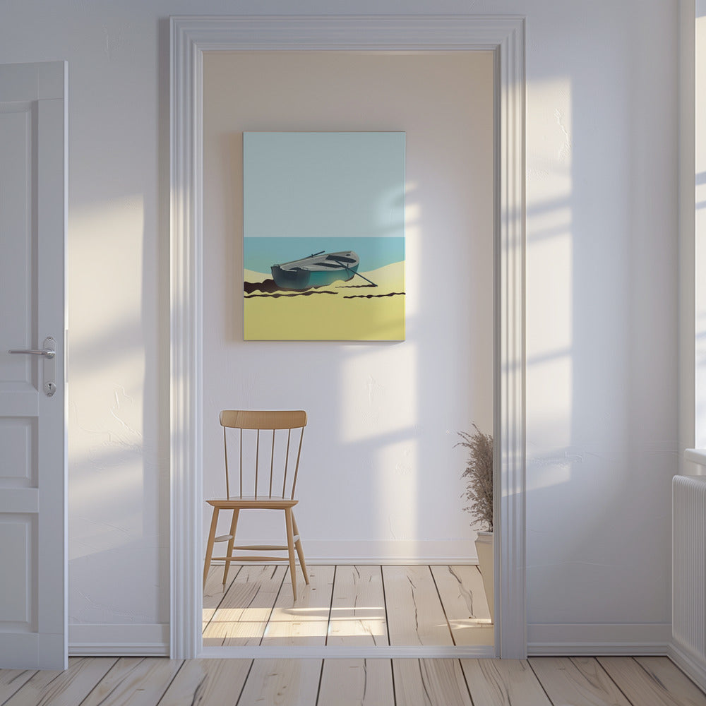 Boot op het strand | Canvas