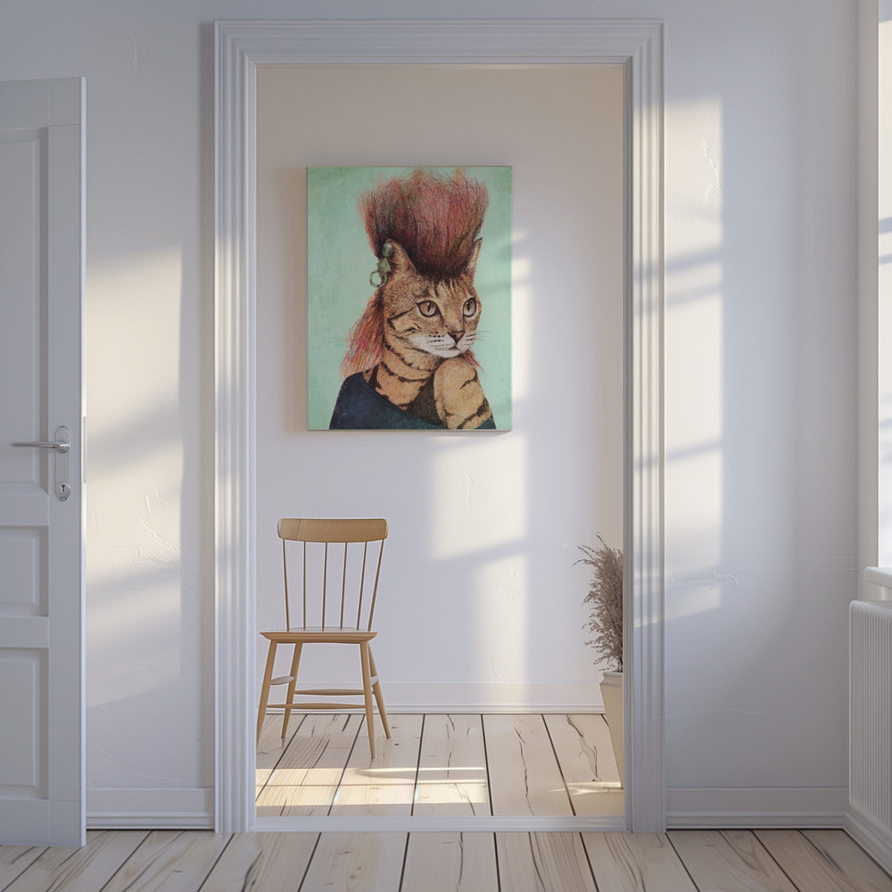 Stijlvolle Tabby Kat | Canvas