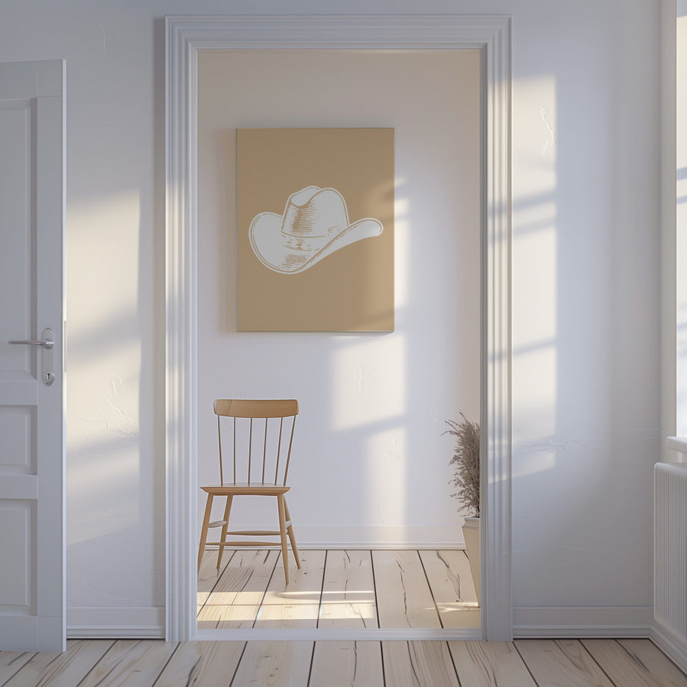 Neutrale cowboyhoed | Canvas