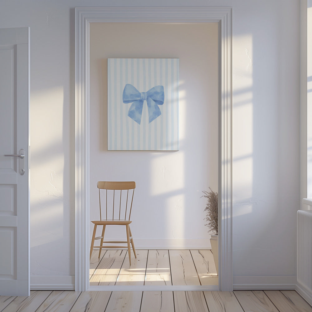 Elegantie met blauw lint | Canvas