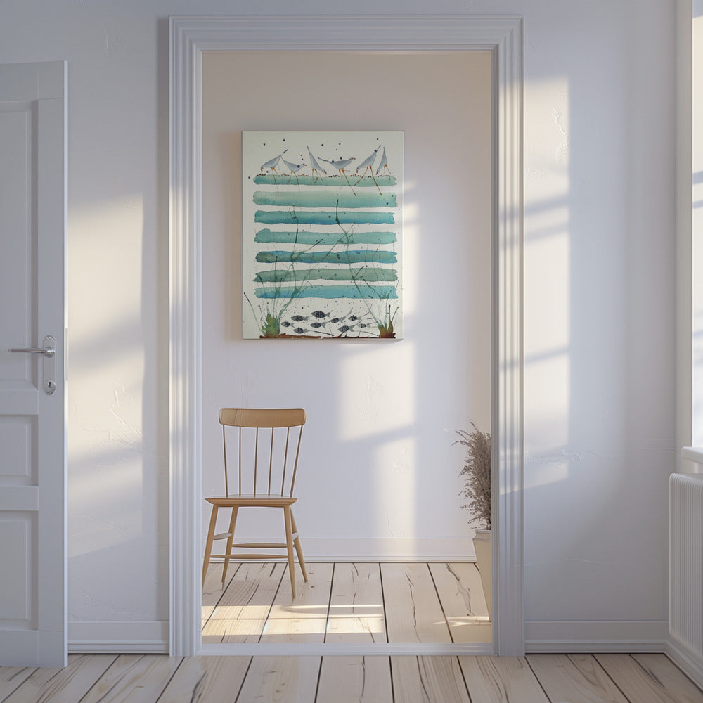 Serene kustscène | Canvas