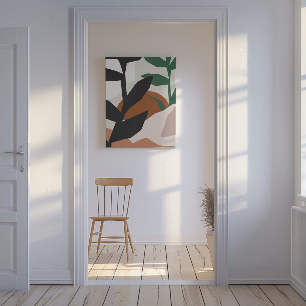 Abstracte kunst tropische bladeren | Canvas