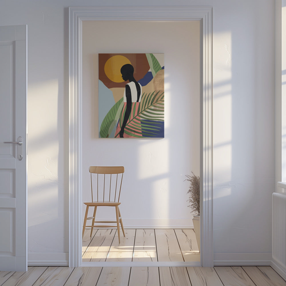 Tropisch meisje vorm | Canvas