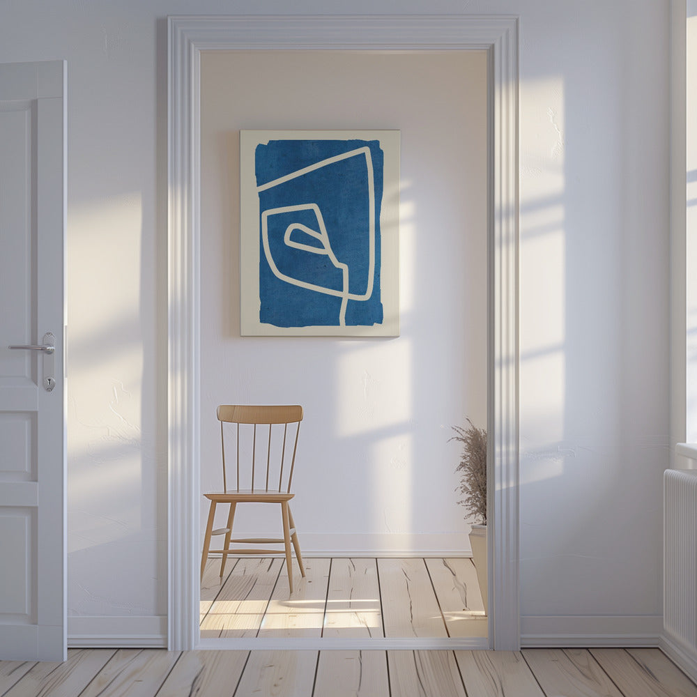 Blauwe Spiraaldans | Canvas