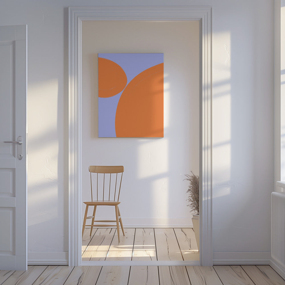 Oranje Harmonie Gelukzaligheid | Canvas