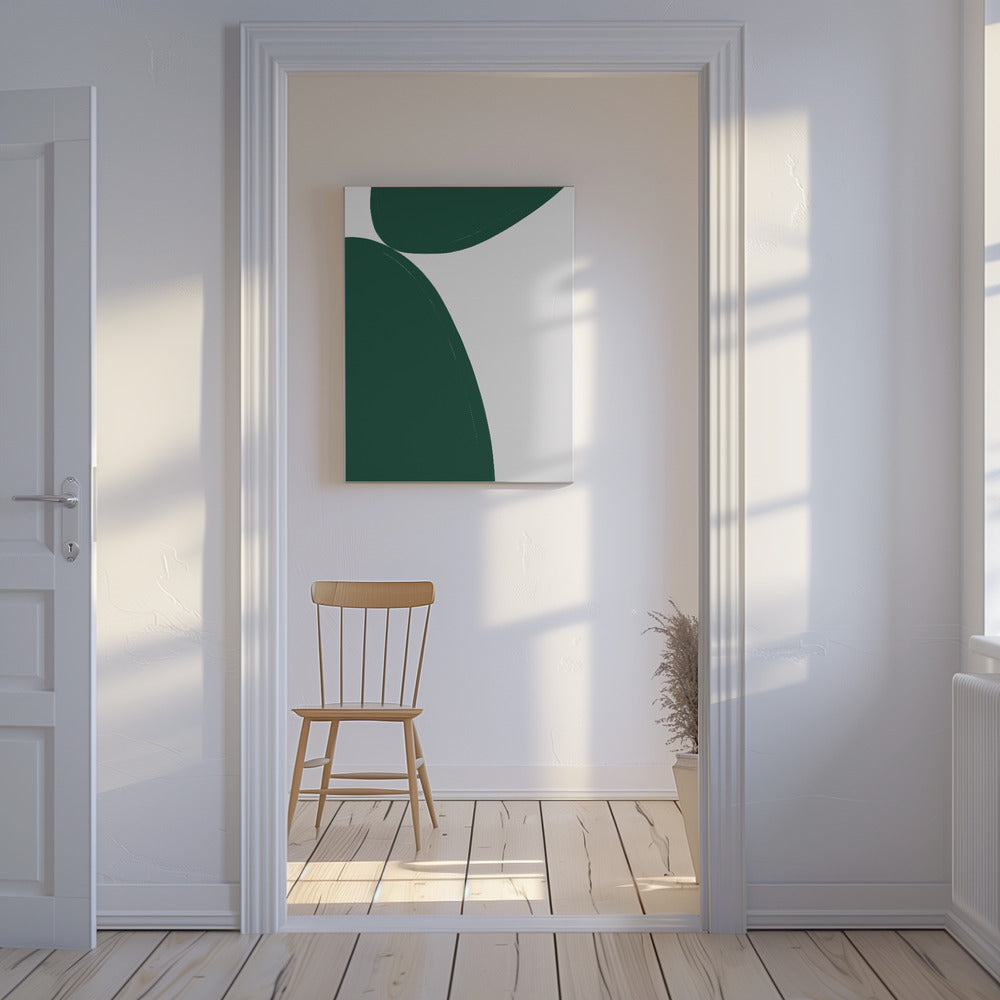 Groen minimalisme | Canvas