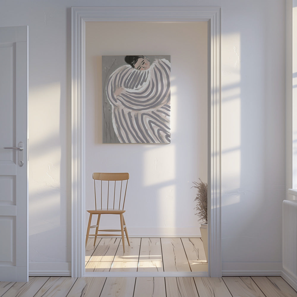 Gestreepte sereniteit | Canvas