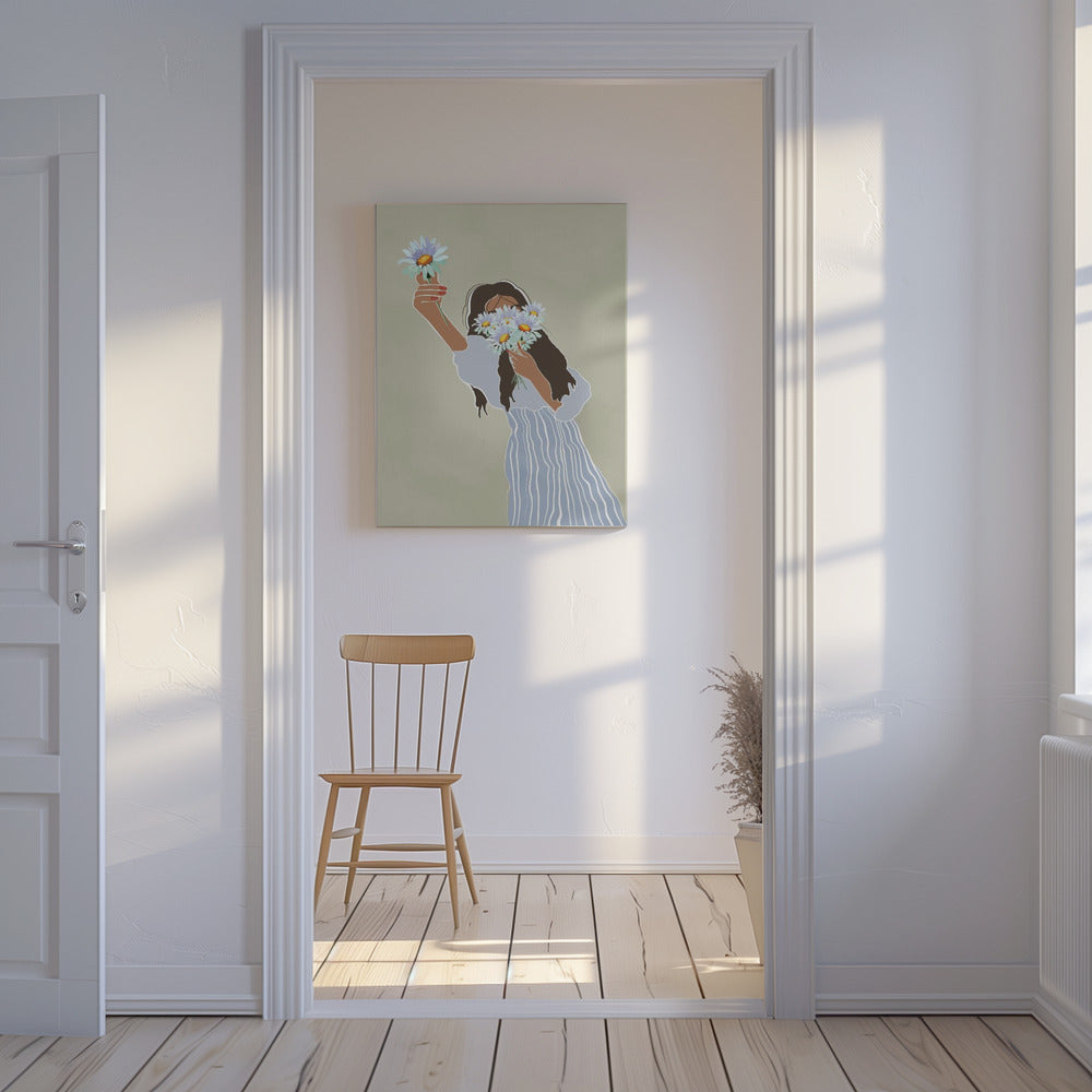 Een boeket madeliefjes | Canvas