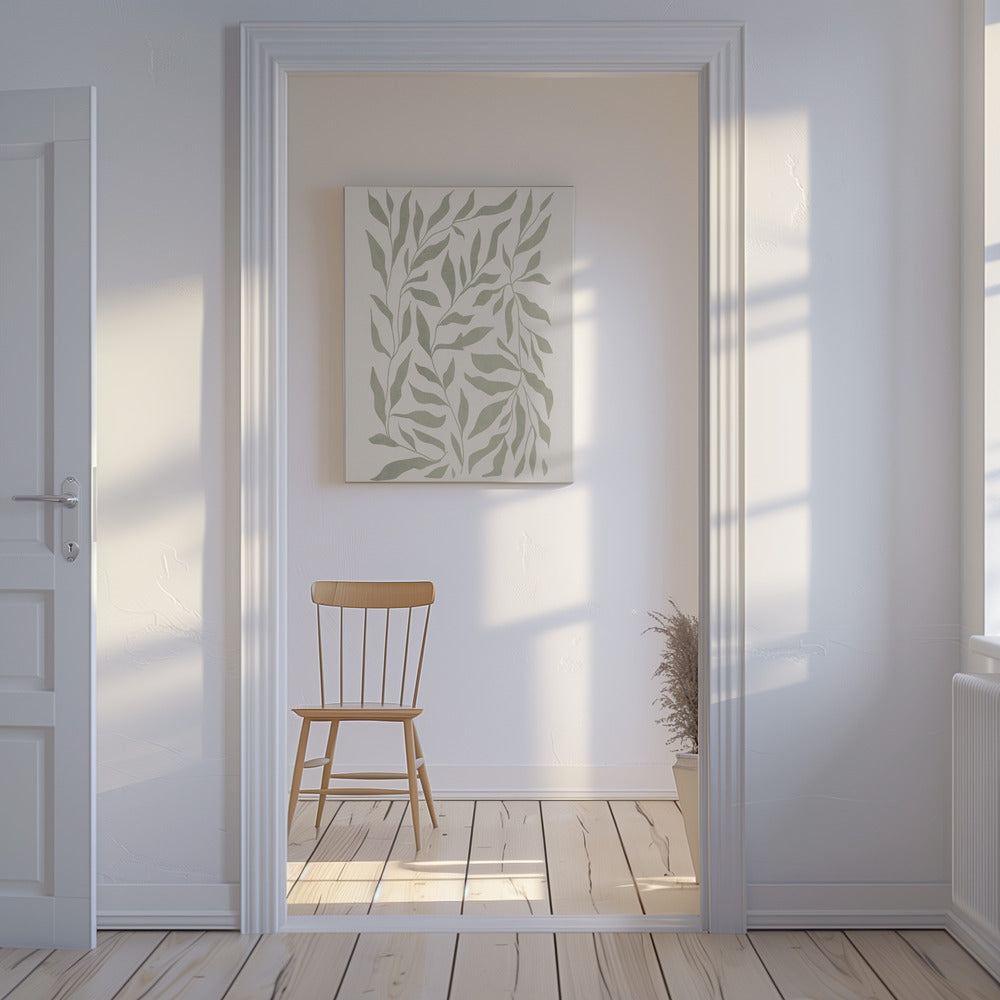 Olijfgroene bladeren | Canvas