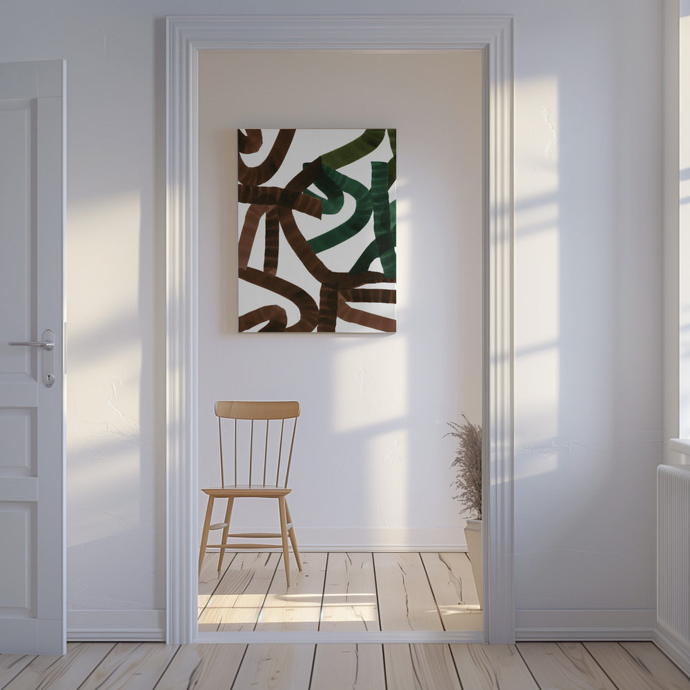 Weelderige lijnen | Canvas