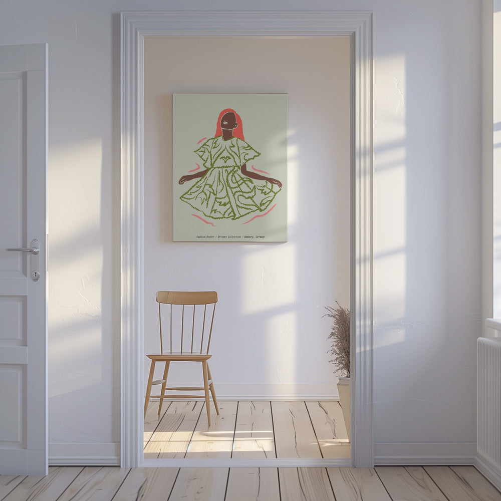 Elegantie in Groen | Canvas