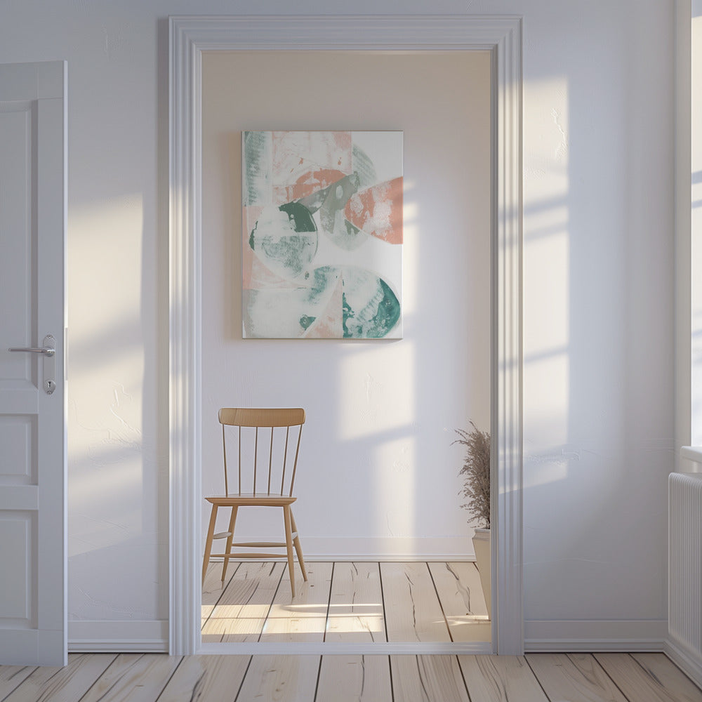 Pasteltinten met organische vormen | Canvas