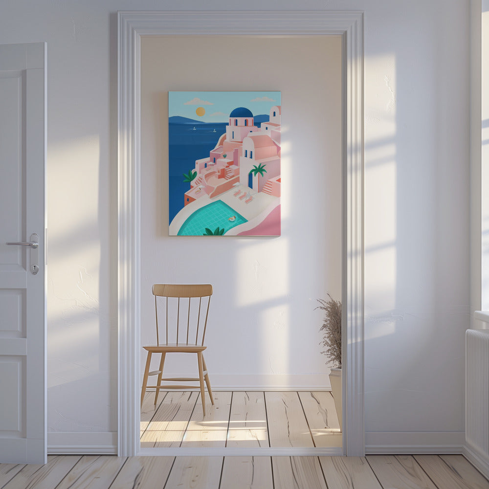 Rustig mediterraan kustlandschap | Canvas