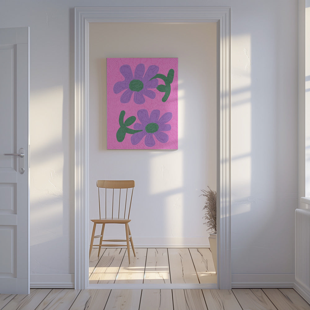 Bloesems in roze | Canvas