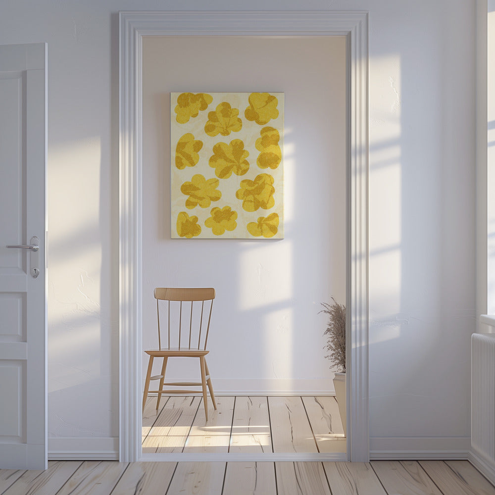 Gouden Bloemen | Canvas