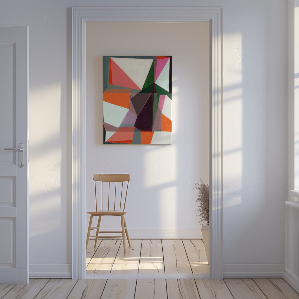 Geometric Abstract in Vibrant Hues | Canvas