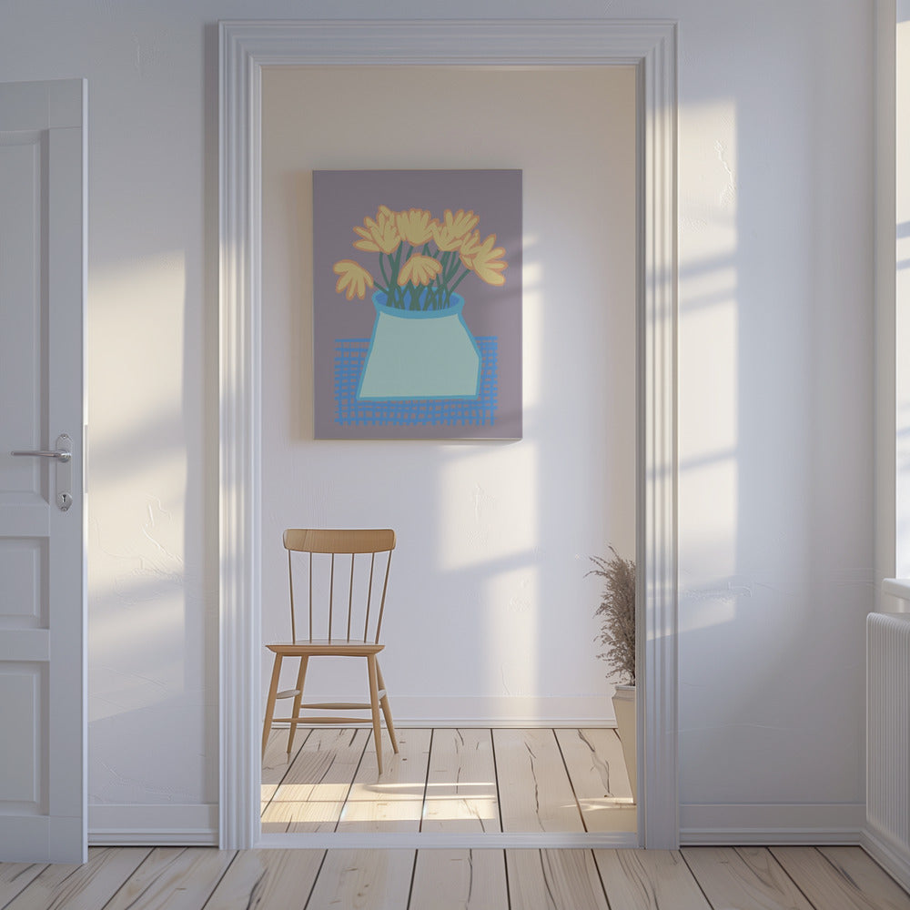 Madeliefjes in vaas | Canvas