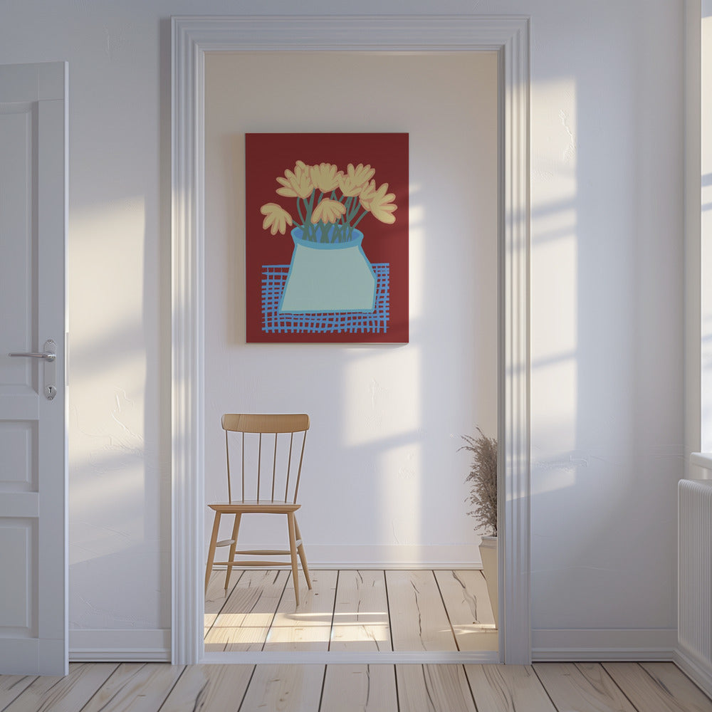 Madeliefjes in vaas | Canvas