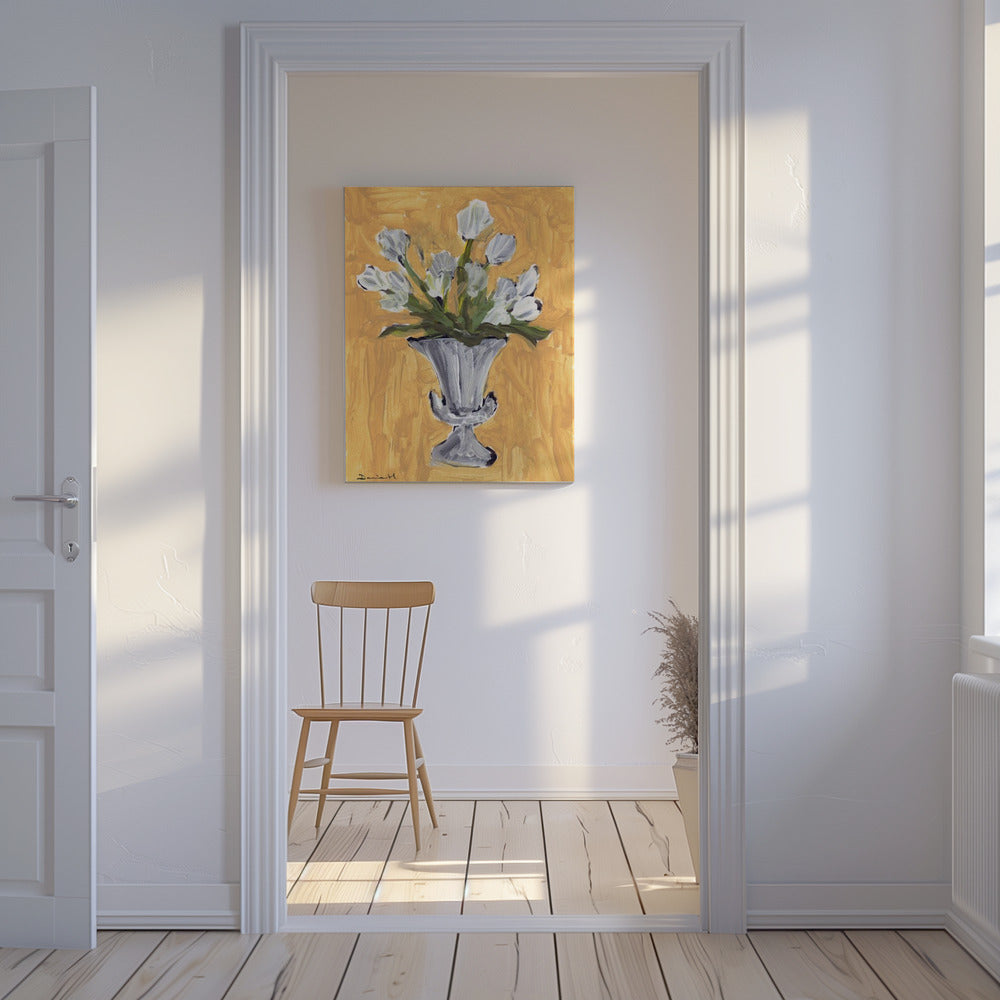 Witte Tulpen | Canvas