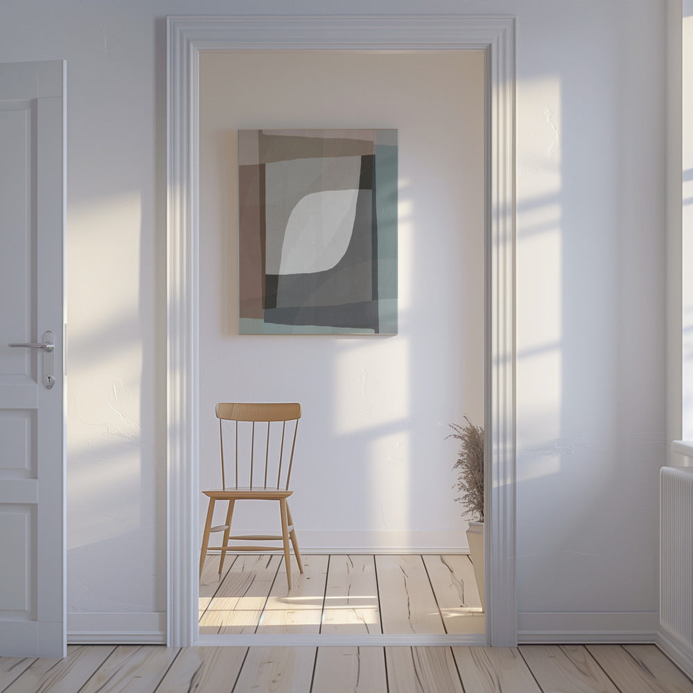 Geometrische vormen en gedempte aardtinten | Canvas