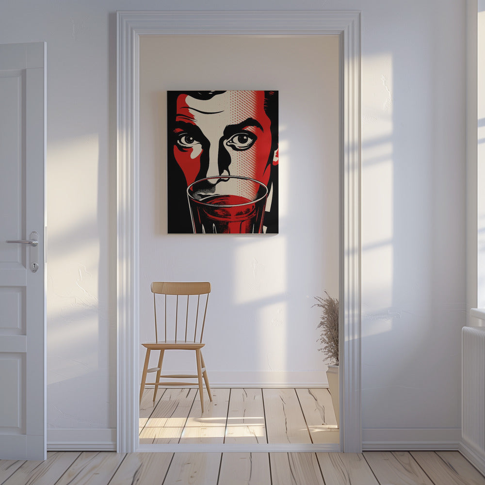 Een man met intense ogen | Canvas