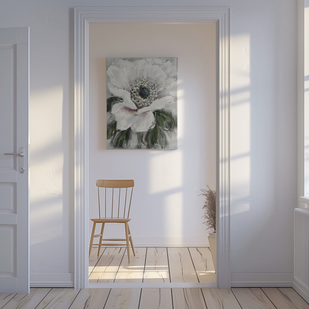 Witte Bloesem Gelukzaligheid | Canvas