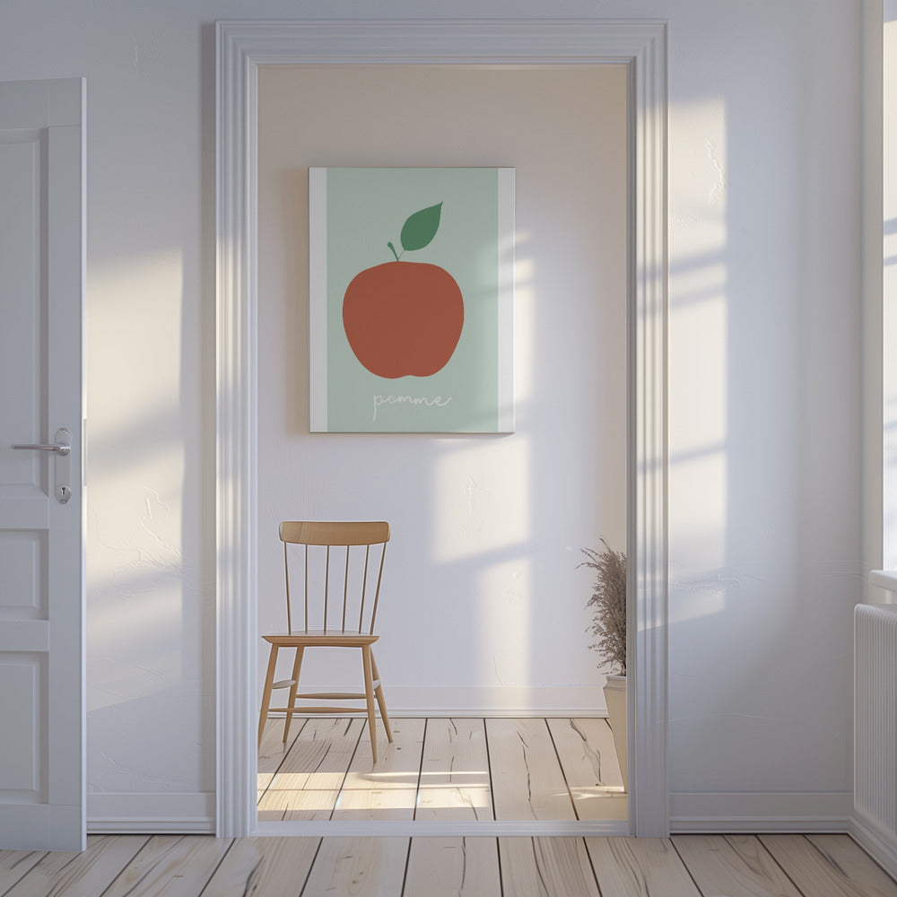 La Pomme (gedempt rood) | Canvas