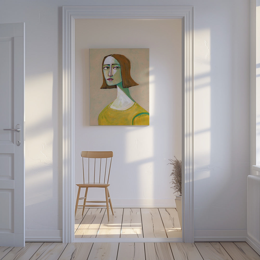 Brunette dame met de look | Canvas