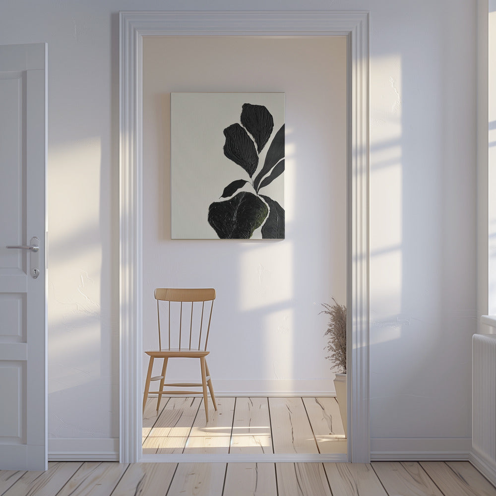 Gestructureerde blad elegantie | Canvas