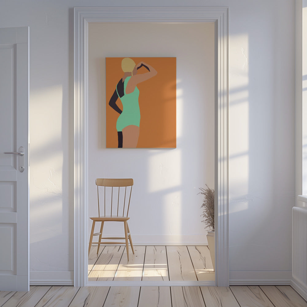 Vintage zwemmerposter | Canvas