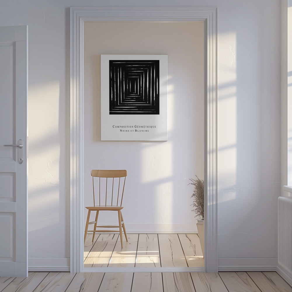 Compositie Géométrique Noire et Blanche | Canvas