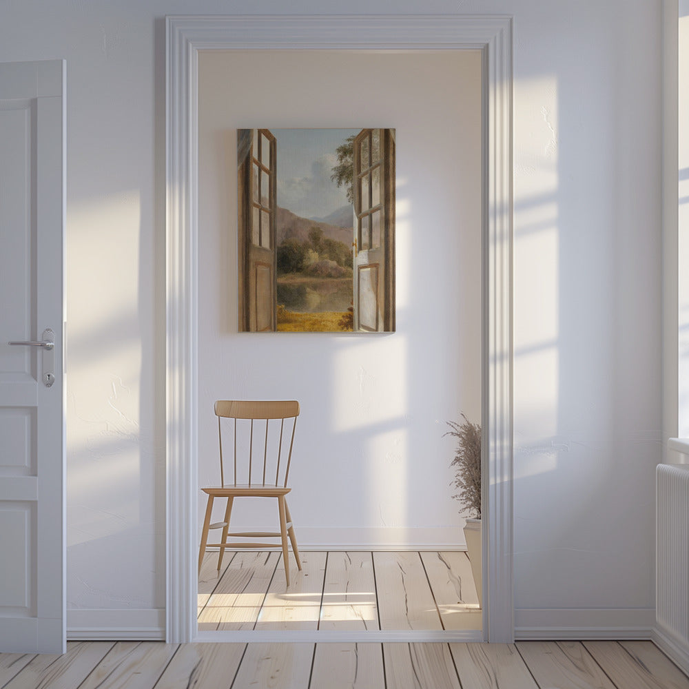 Het uitzicht op de bergen | Canvas