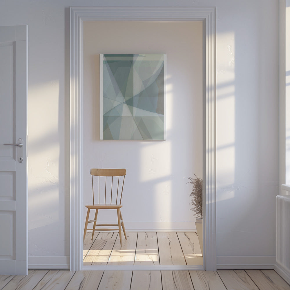 Zachte pasteltinten die geometrische vormen vormen | Canvas