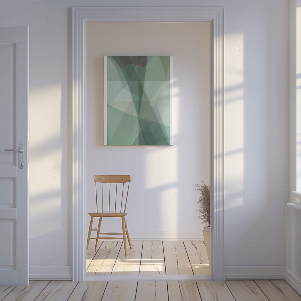 Groene facetten | Canvas